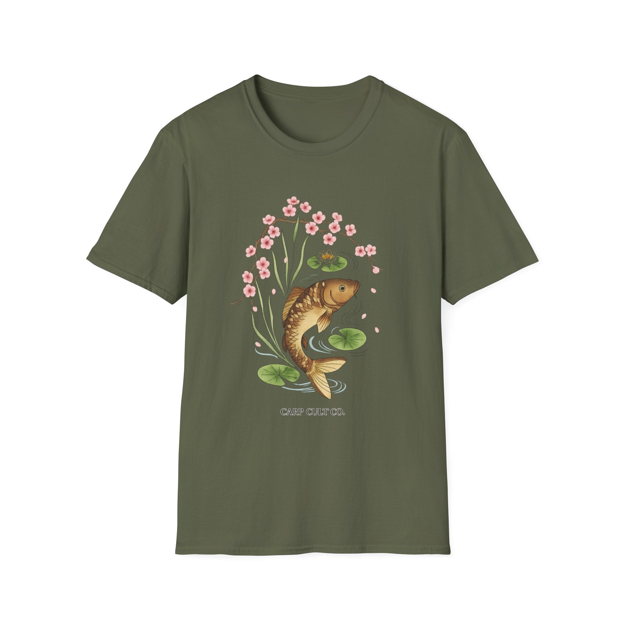Carp T-Shirt — Cherry Blossom Carp Graphic Tee