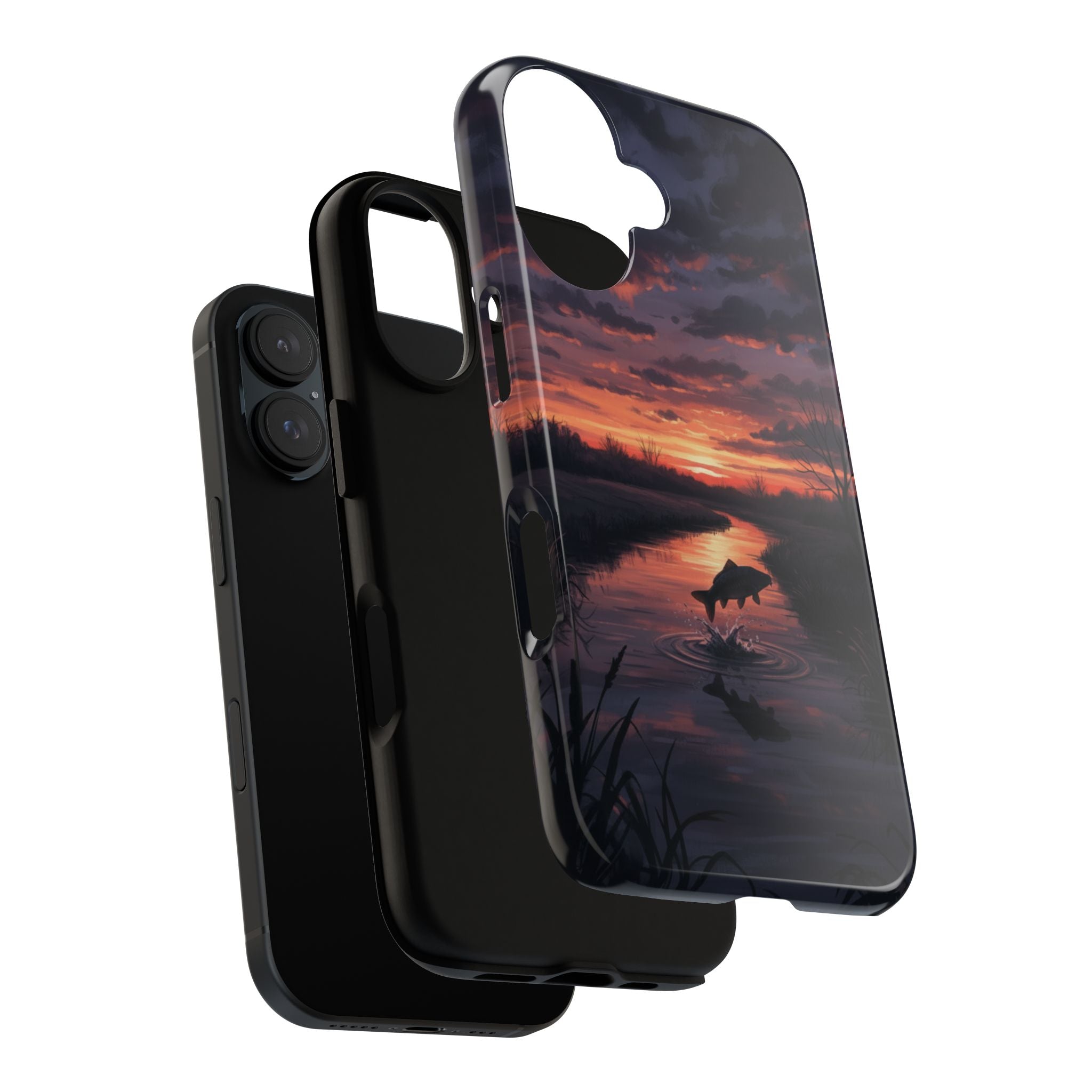 Sunset Carp  Phone Case — Tough Protective iPhone Cover with Fishing Scene
