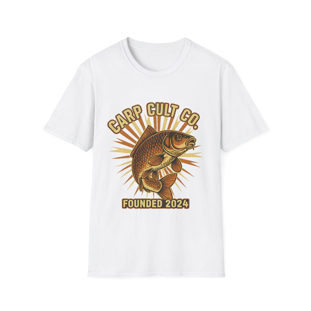 Carp Cult Co. T-Shirt — Vintage Fishing Graphic Tee (Founded 2024)