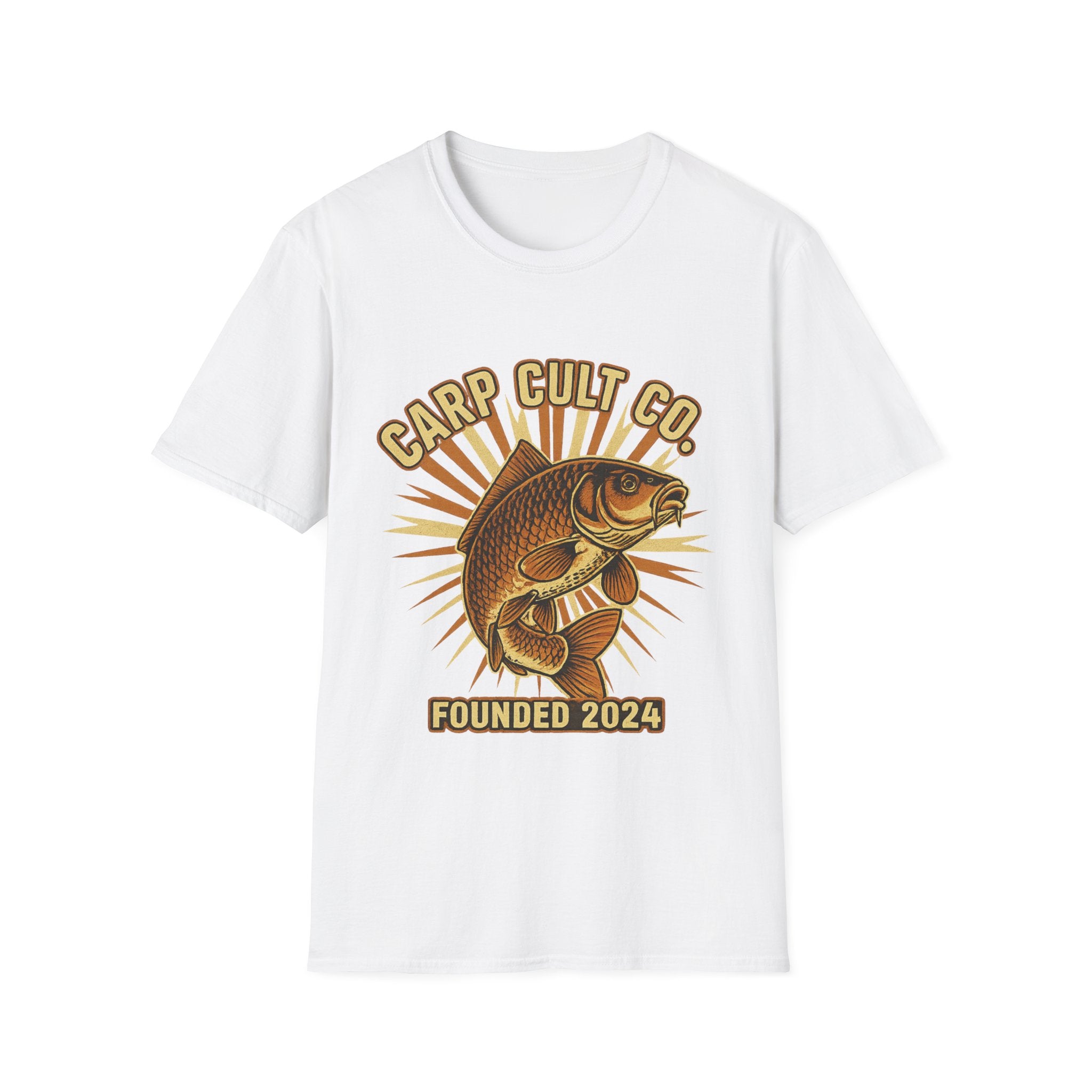 Carp Cult Co. T-Shirt — Vintage Fishing Graphic Tee (Founded 2024)
