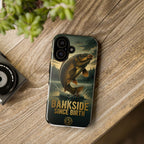 Phone Case - "Bankside Since Birth" Fishing Design (Carp Jumping, Angler Gift)