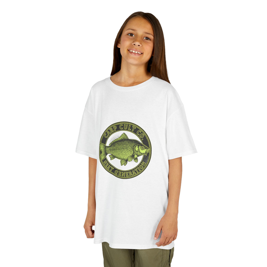 Kids Fishing T‑Shirt — 'Next Generation' Carp Logo Tee