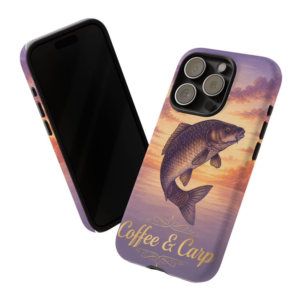 Phone Case — Coffee & Carp Sunrise Fishing Design