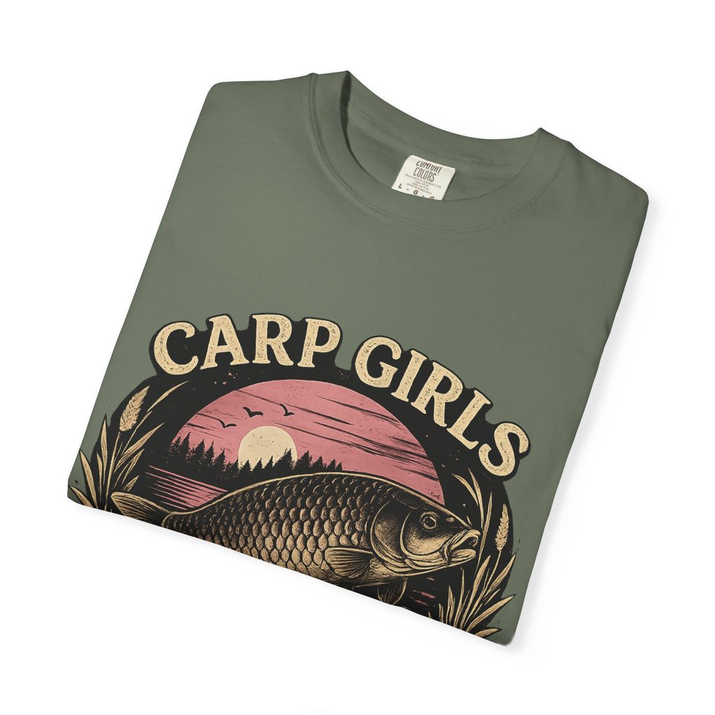Carp Girls Club T-Shirt — Fishing Tee, 'On the Bank' Vintage-Style Top