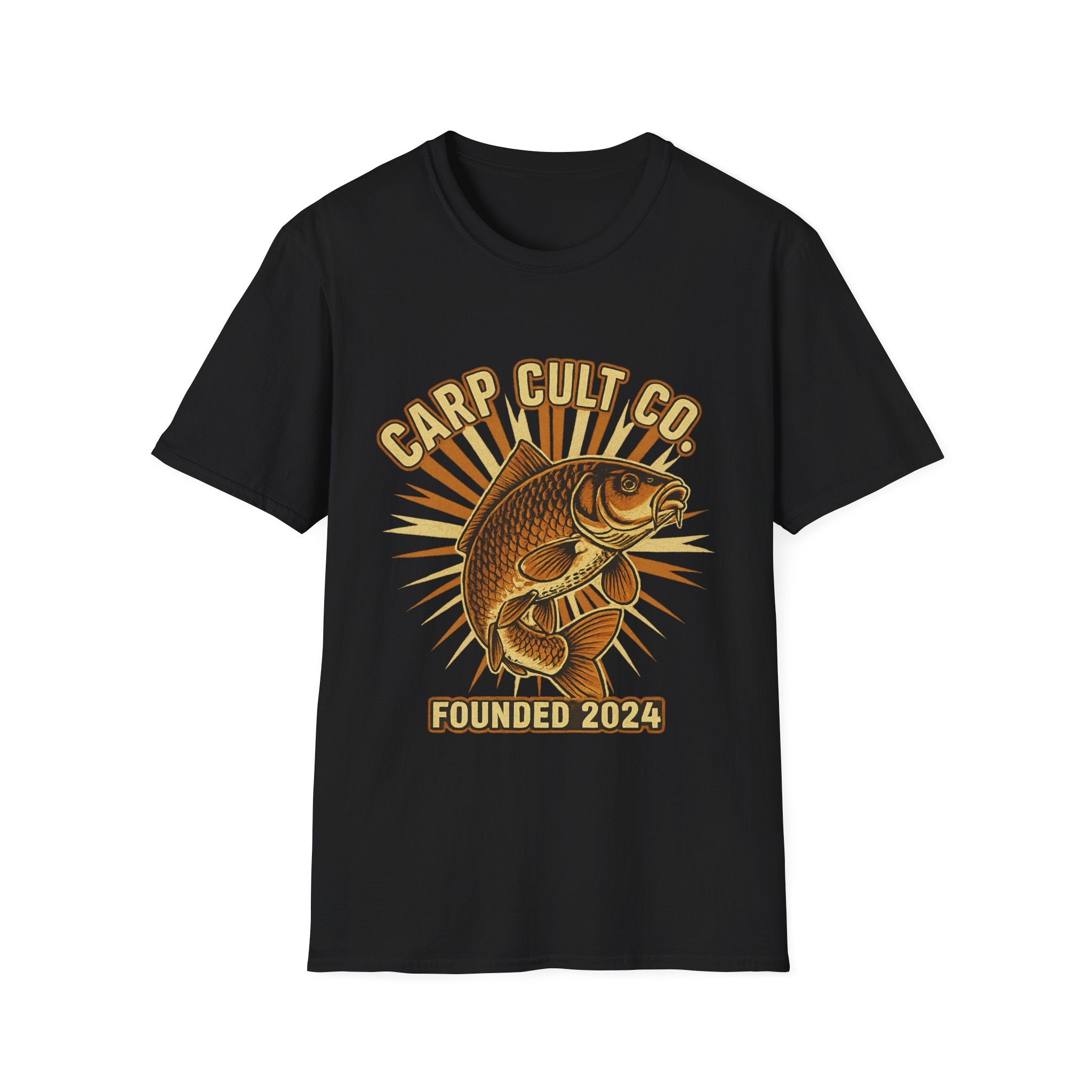 Carp Cult Co. T-Shirt — Vintage Fishing Graphic Tee (Founded 2024)