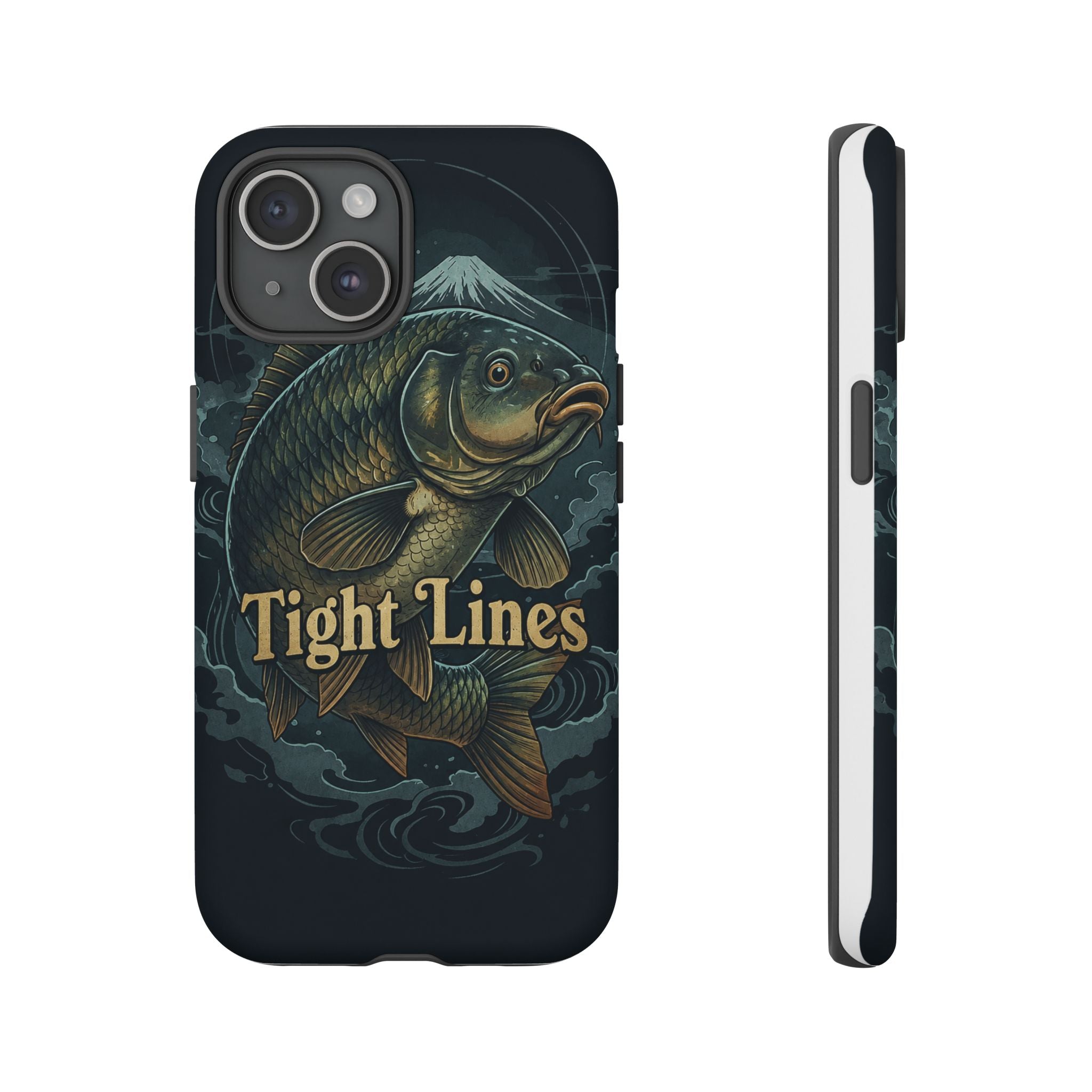 Phone Case — 'Tight Lines' Fishing Carp Design