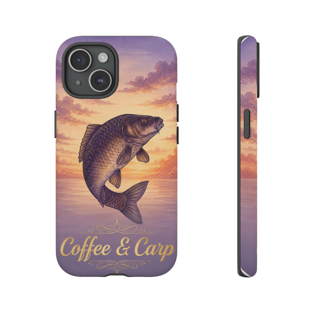 Phone Case — Coffee & Carp Sunrise Fishing Design