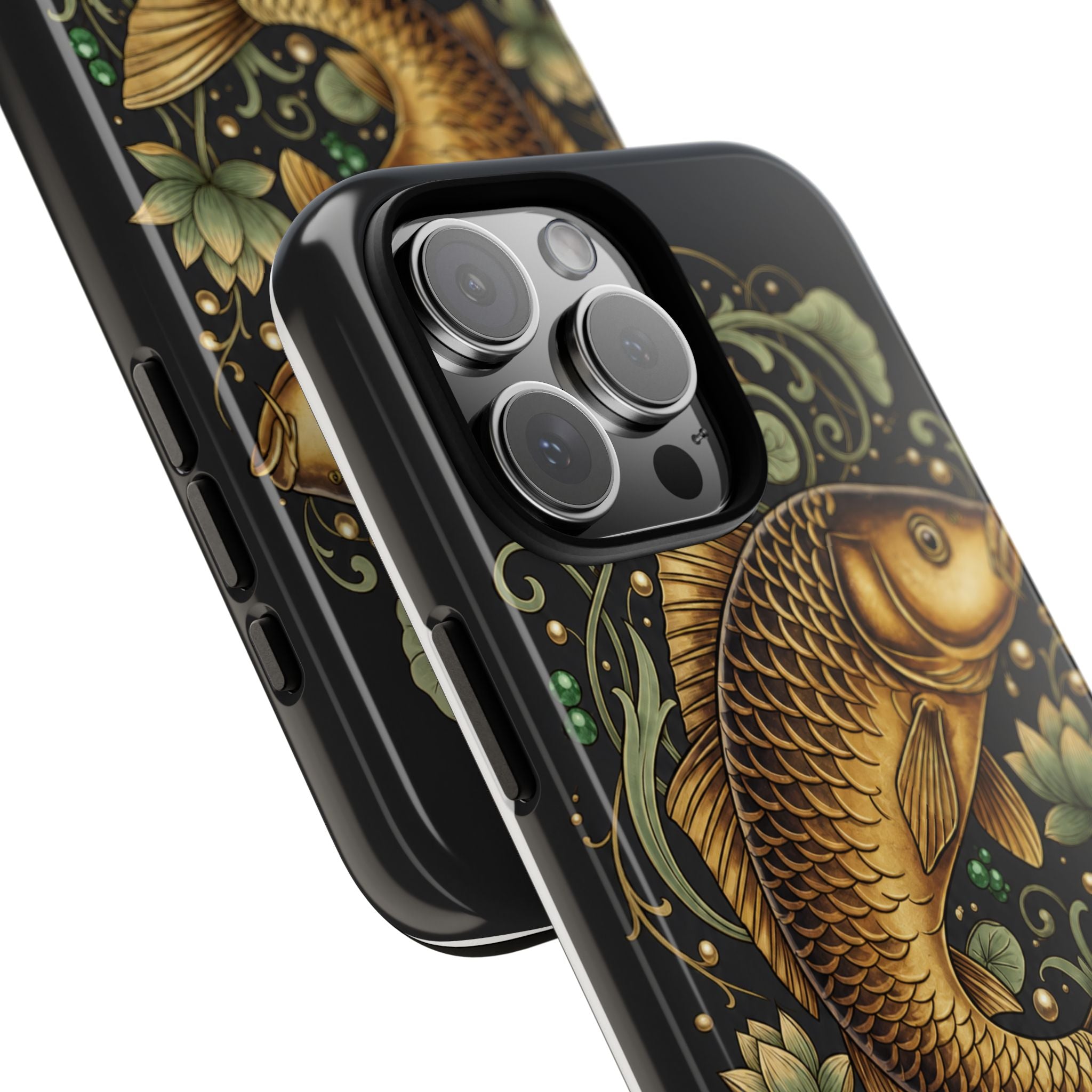 Phone Case — Carp Fish 'She Who Waits Catches' Protective Hard Cover