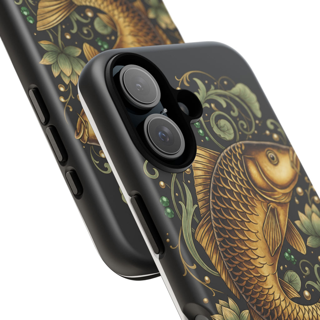 Phone Case — Carp Fish 'She Who Waits Catches' Protective Hard Cover