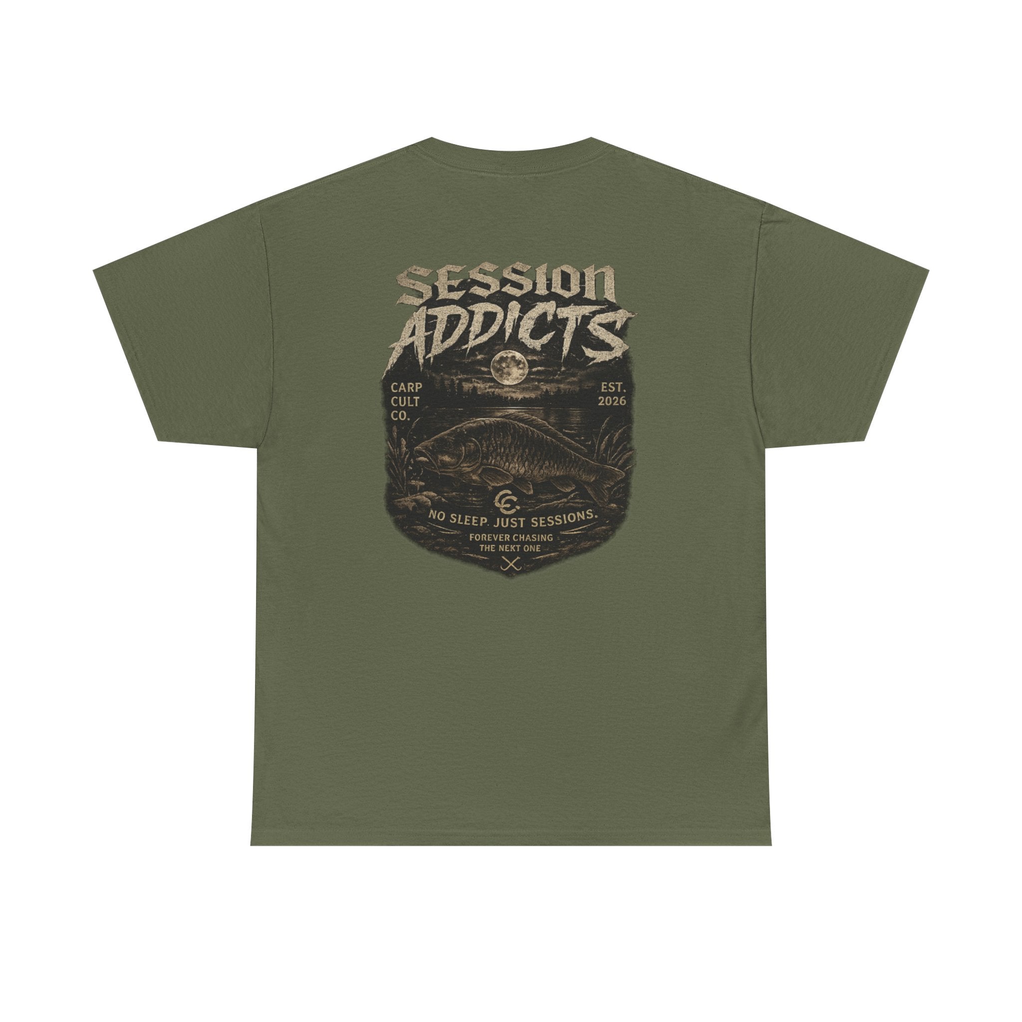 T-Shirt — "Session Addicts" Vintage Fishing Graphic Tee