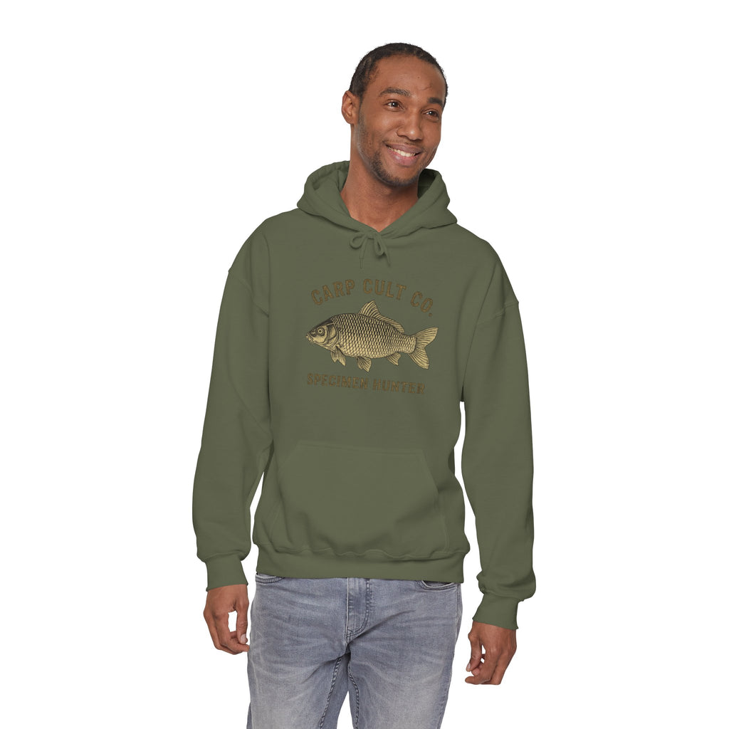 Carp Cult Co. 'Specimen Hunter' Hoodie — Fishing Graphic Sweatshirt