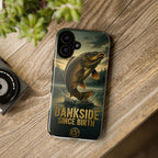 Phone Case - "Bankside Since Birth" Fishing Design (Carp Jumping, Angler Gift)