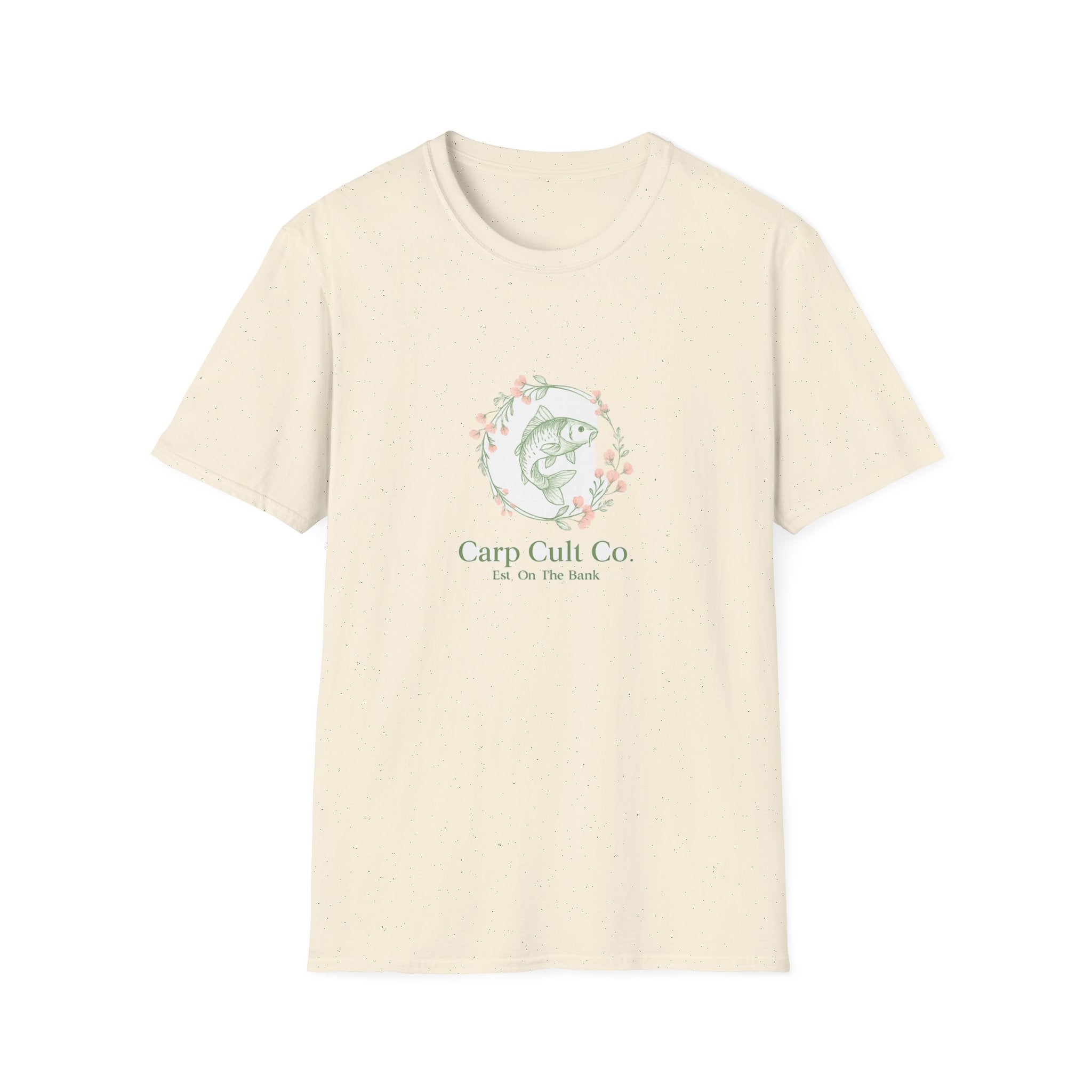 Carp Crest T-Shirt — Floral Fishing Logo Tee (Carp Cult Co.)