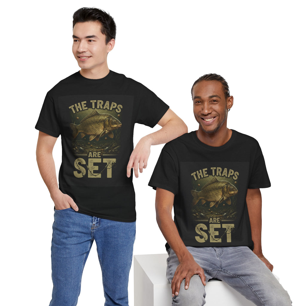 Fishing T‑Shirt — “The Traps Are Set” Carp Angler Tee