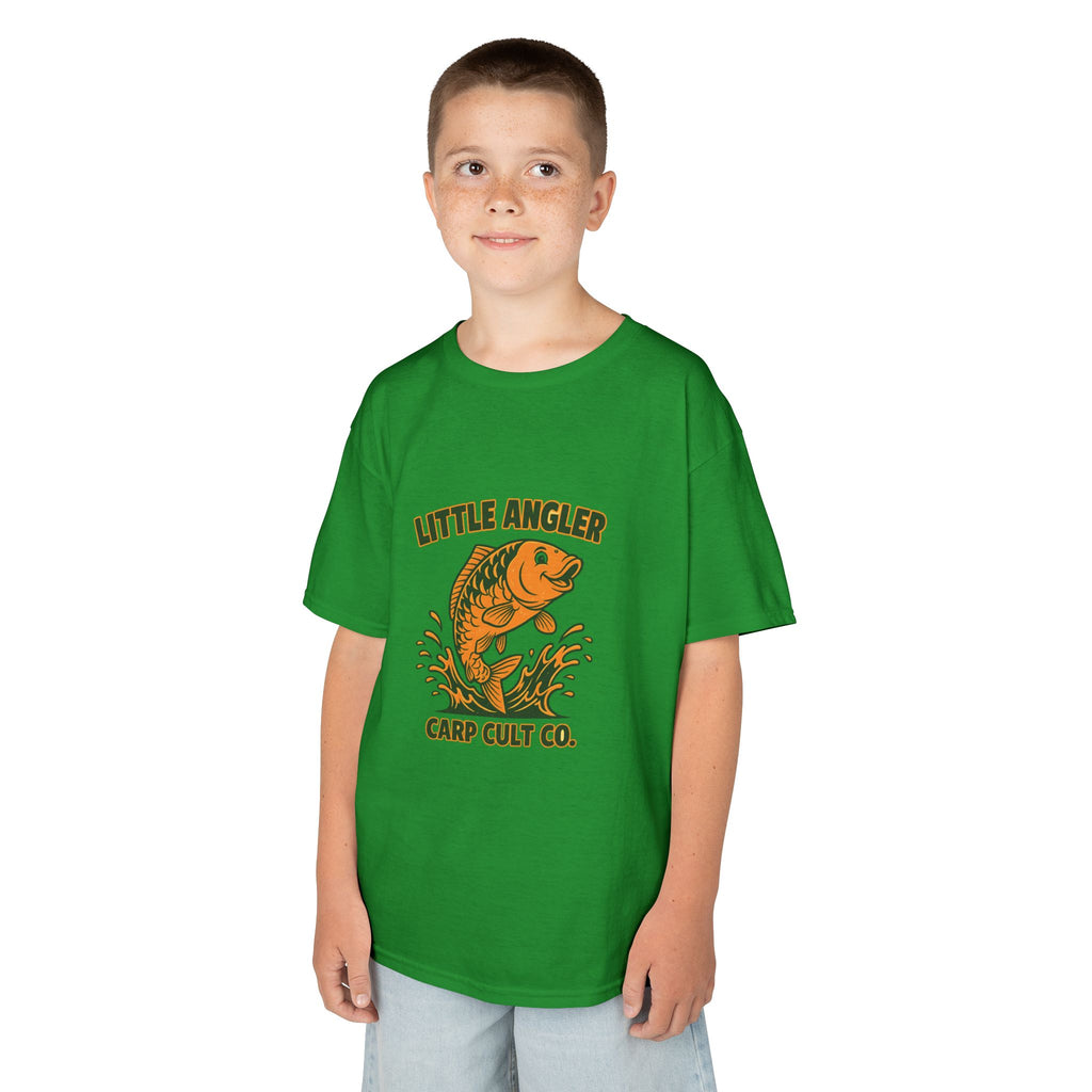 Kids Fishing Tee — "Little Angler" Carp Cult Co. Graphic
