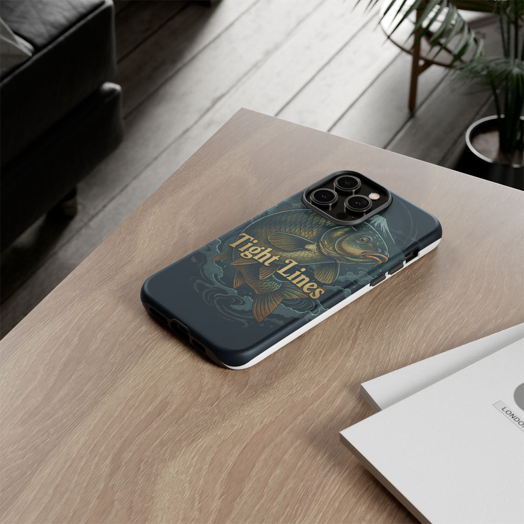 Phone Case — 'Tight Lines' Fishing Carp Design