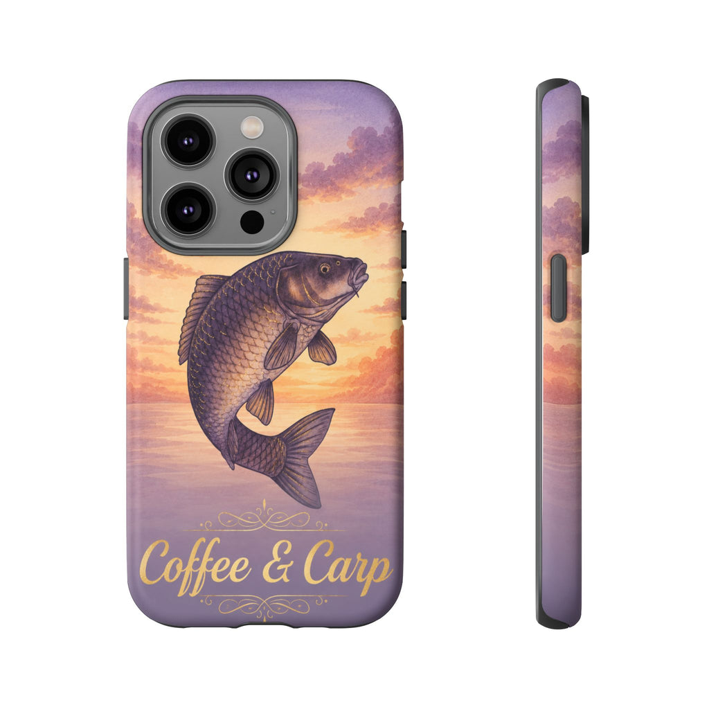 Phone Case — Coffee & Carp Sunrise Fishing Design