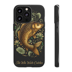 Phone Case — Carp Fish 'She Who Waits Catches' Protective Hard Cover