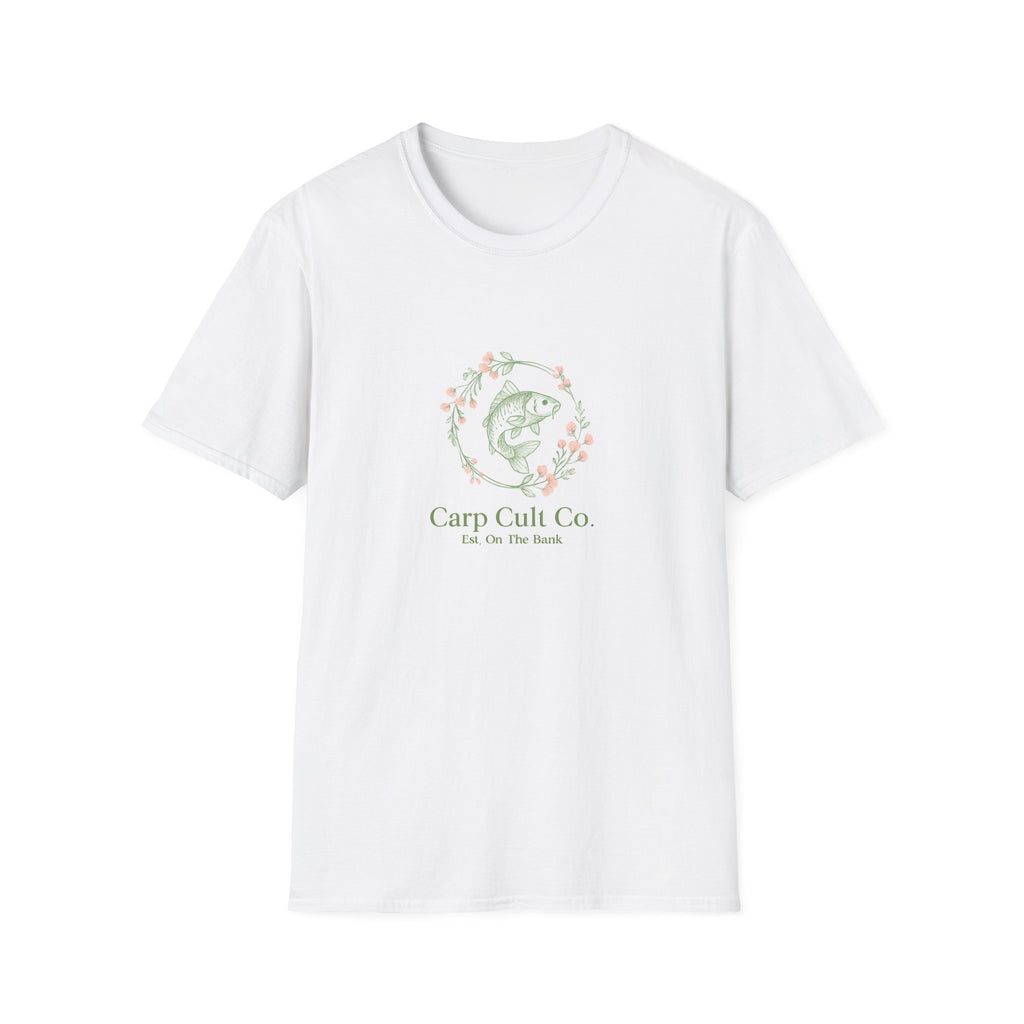 Carp Crest T-Shirt — Floral Fishing Logo Tee (Carp Cult Co.)