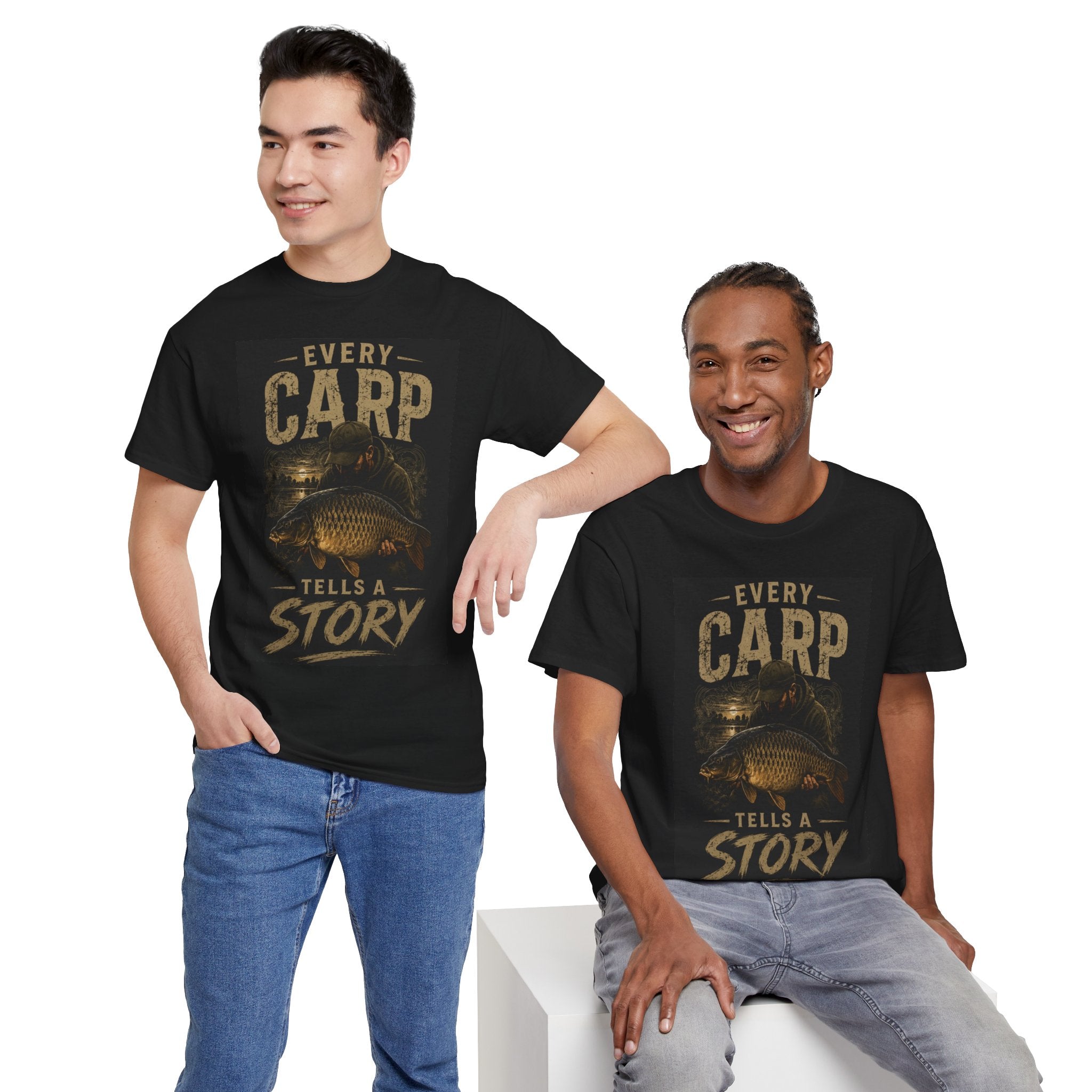 Carp Fishing T‑Shirt — "Every Carp Tells a Story" Graphic Tee