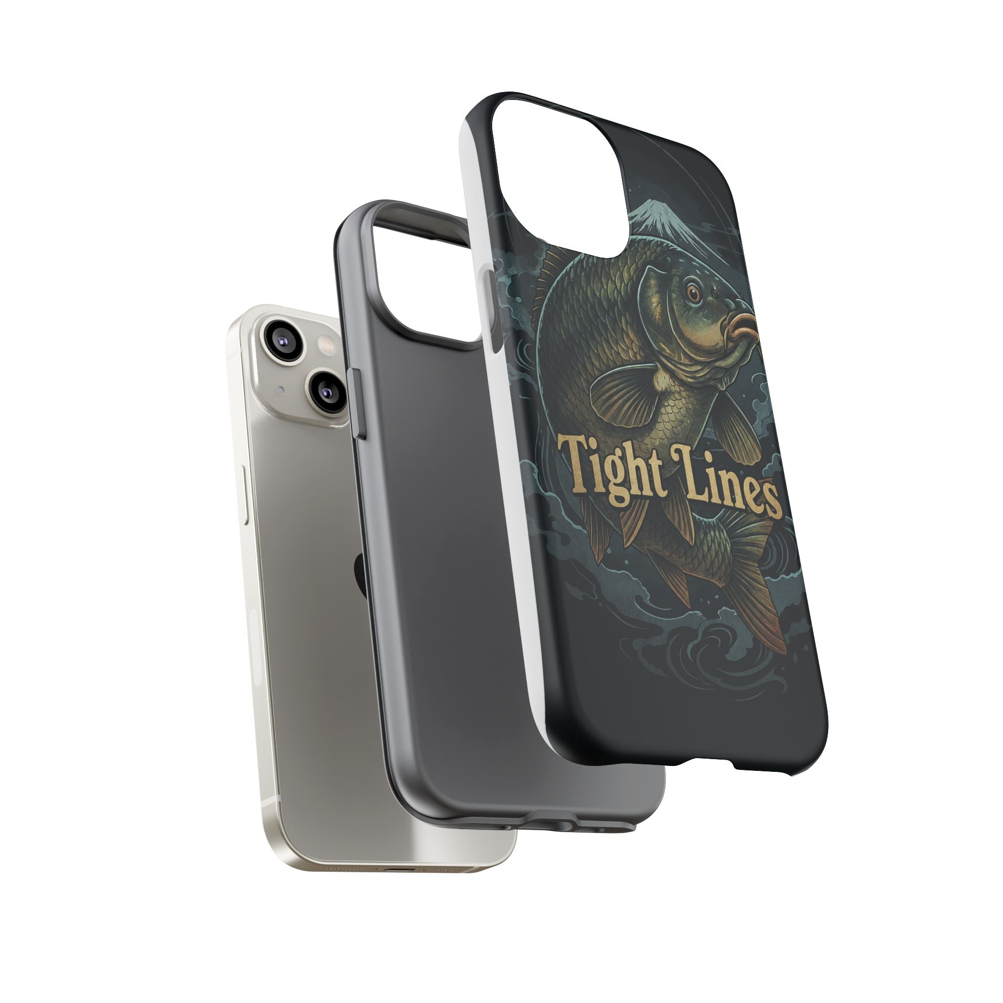 Phone Case — 'Tight Lines' Fishing Carp Design