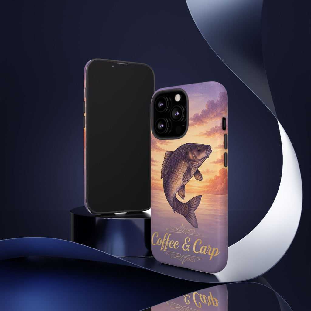 Phone Case — Coffee & Carp Sunrise Fishing Design