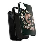 Carp Girls Club Phone Case — Floral Moon Fishing Design