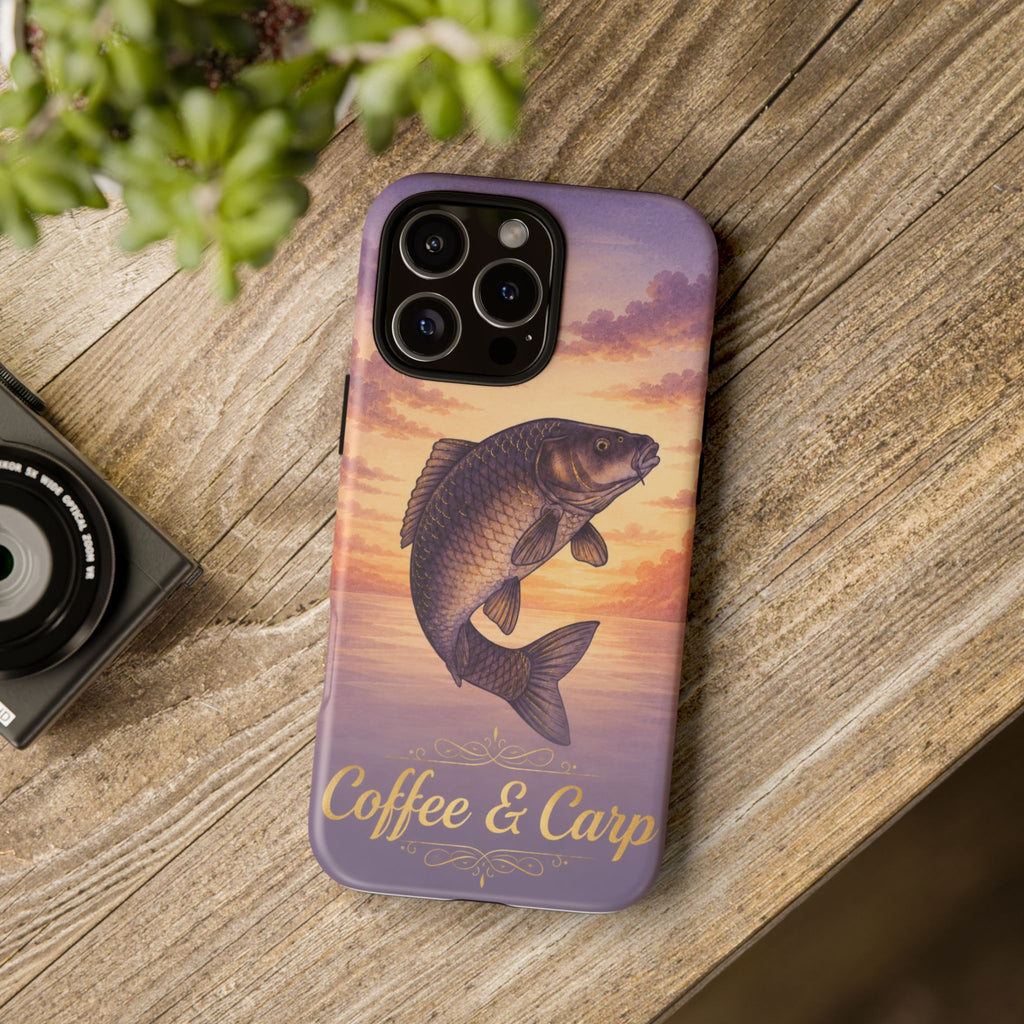 Phone Case — Coffee & Carp Sunrise Fishing Design
