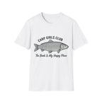 Carp Girls Club T-Shirt — "The Bank Is My Happy Place" Fishing Tee