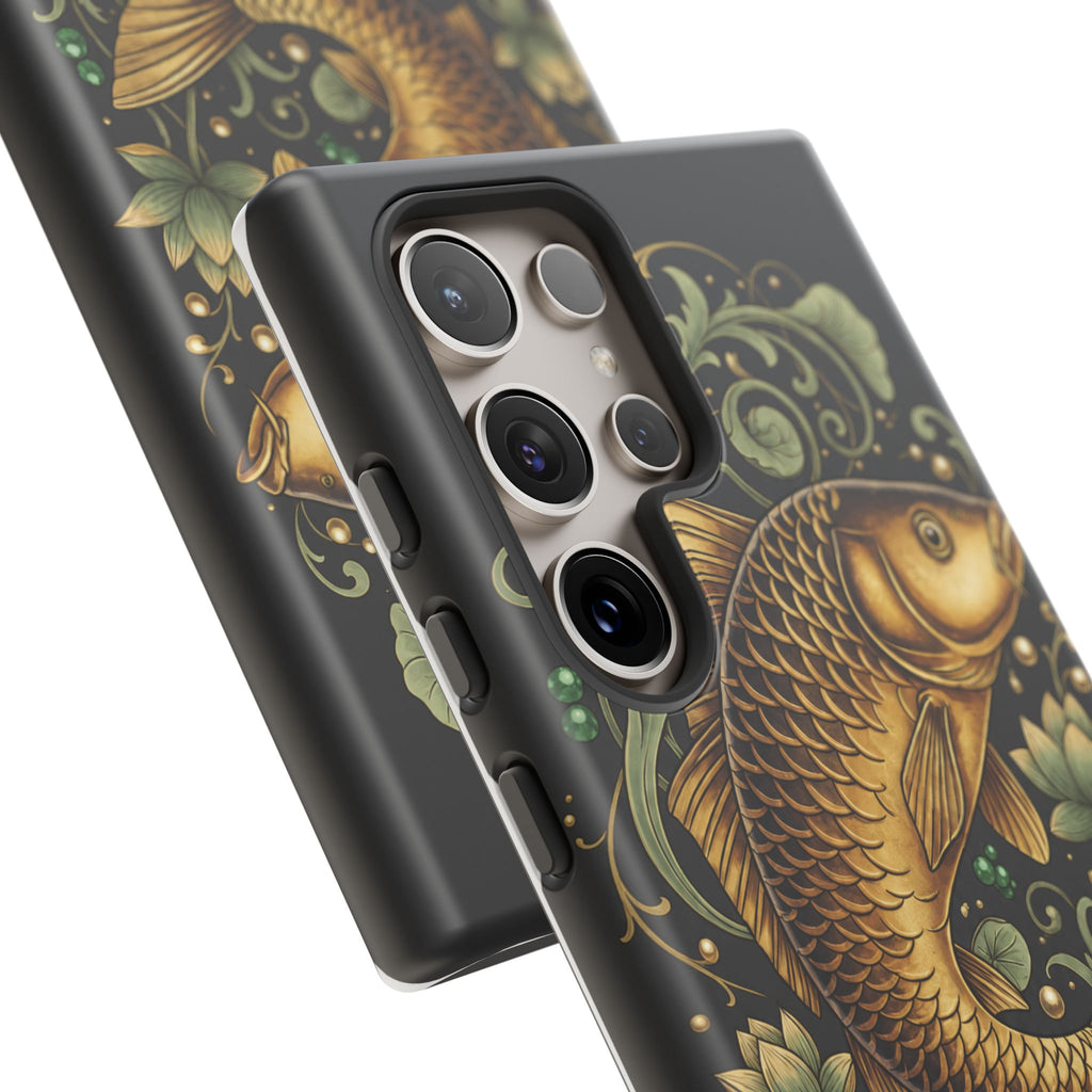 Phone Case — Carp Fish 'She Who Waits Catches' Protective Hard Cover