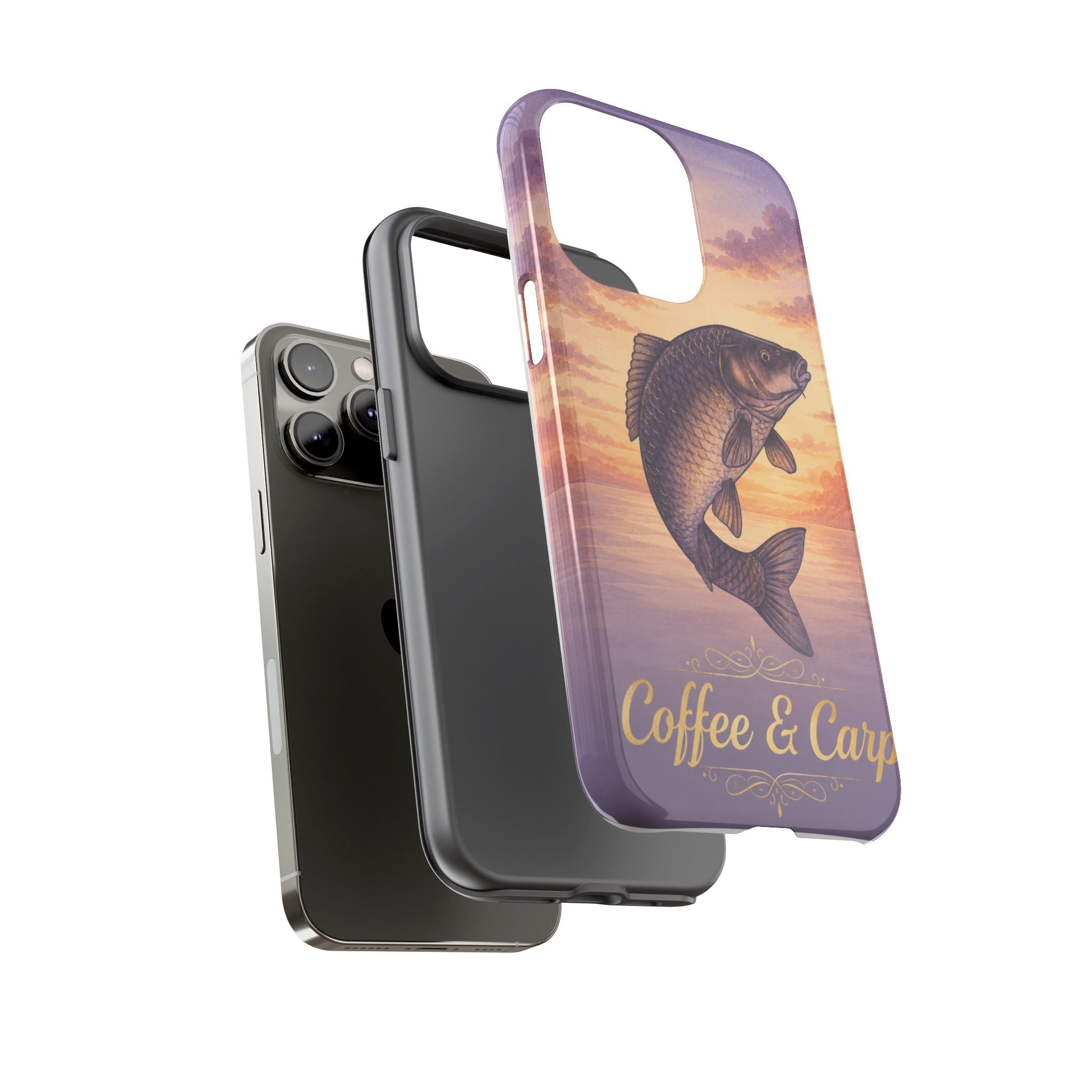 Phone Case — Coffee & Carp Sunrise Fishing Design