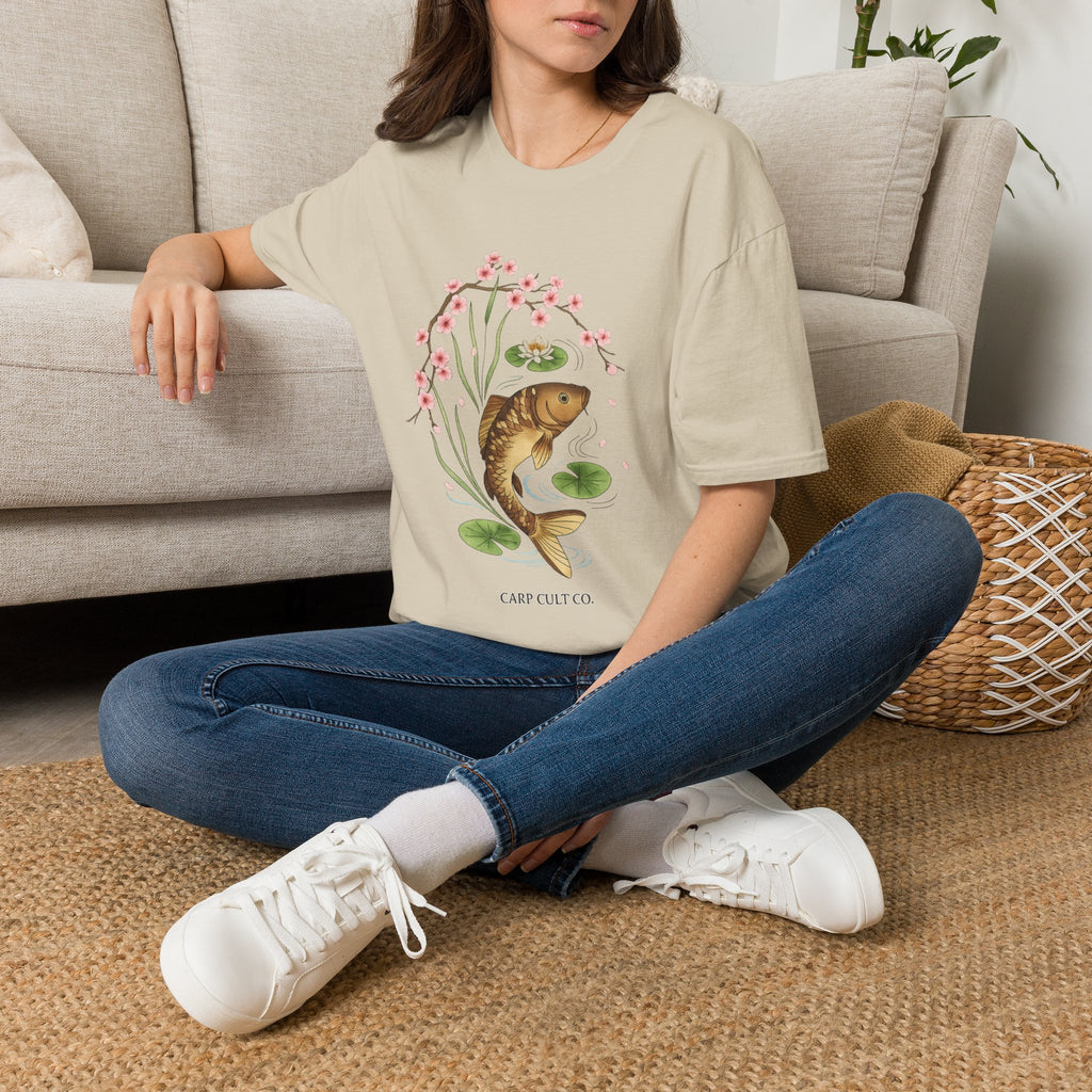 Carp T-Shirt — Cherry Blossom Carp Graphic Tee