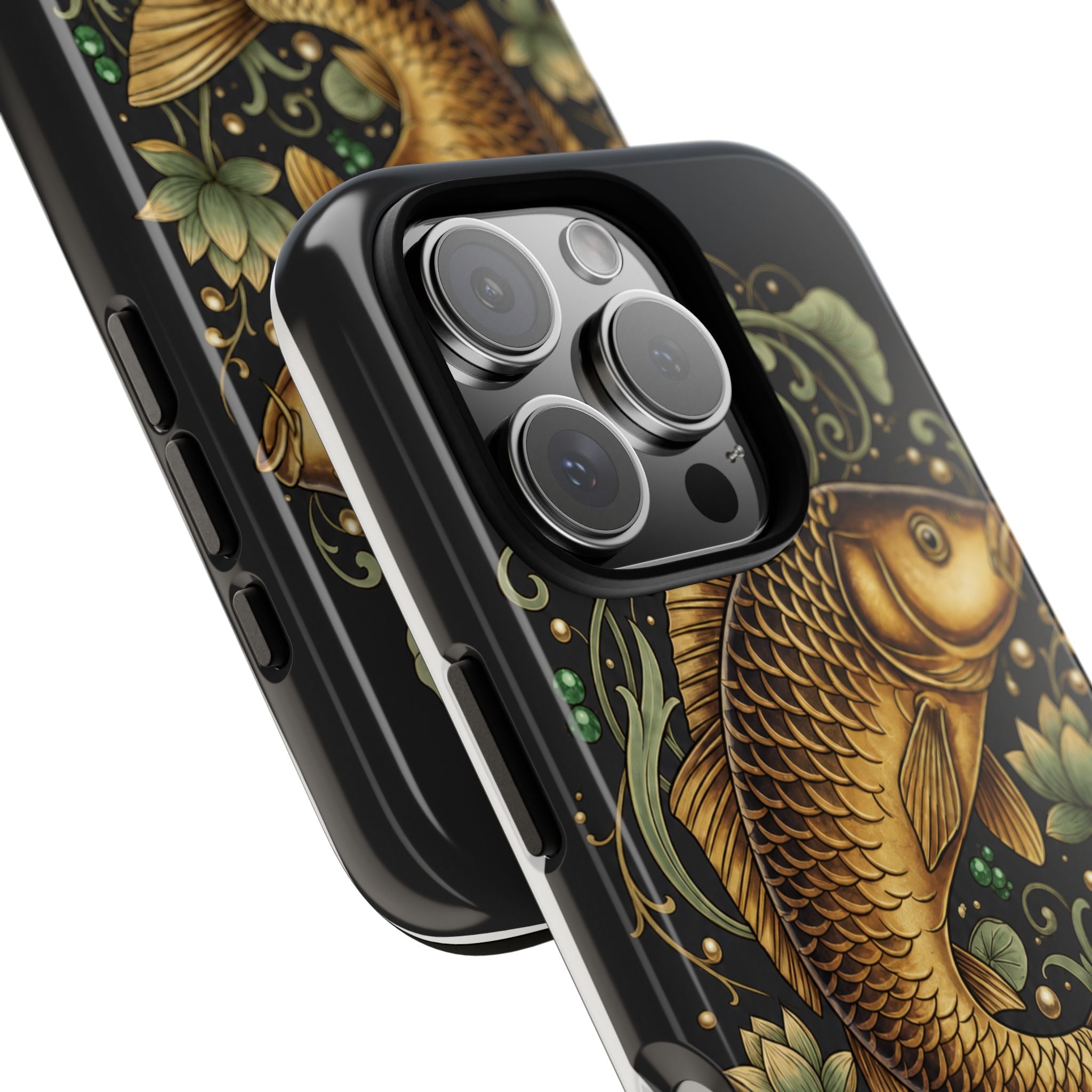Phone Case — Carp Fish 'She Who Waits Catches' Protective Hard Cover