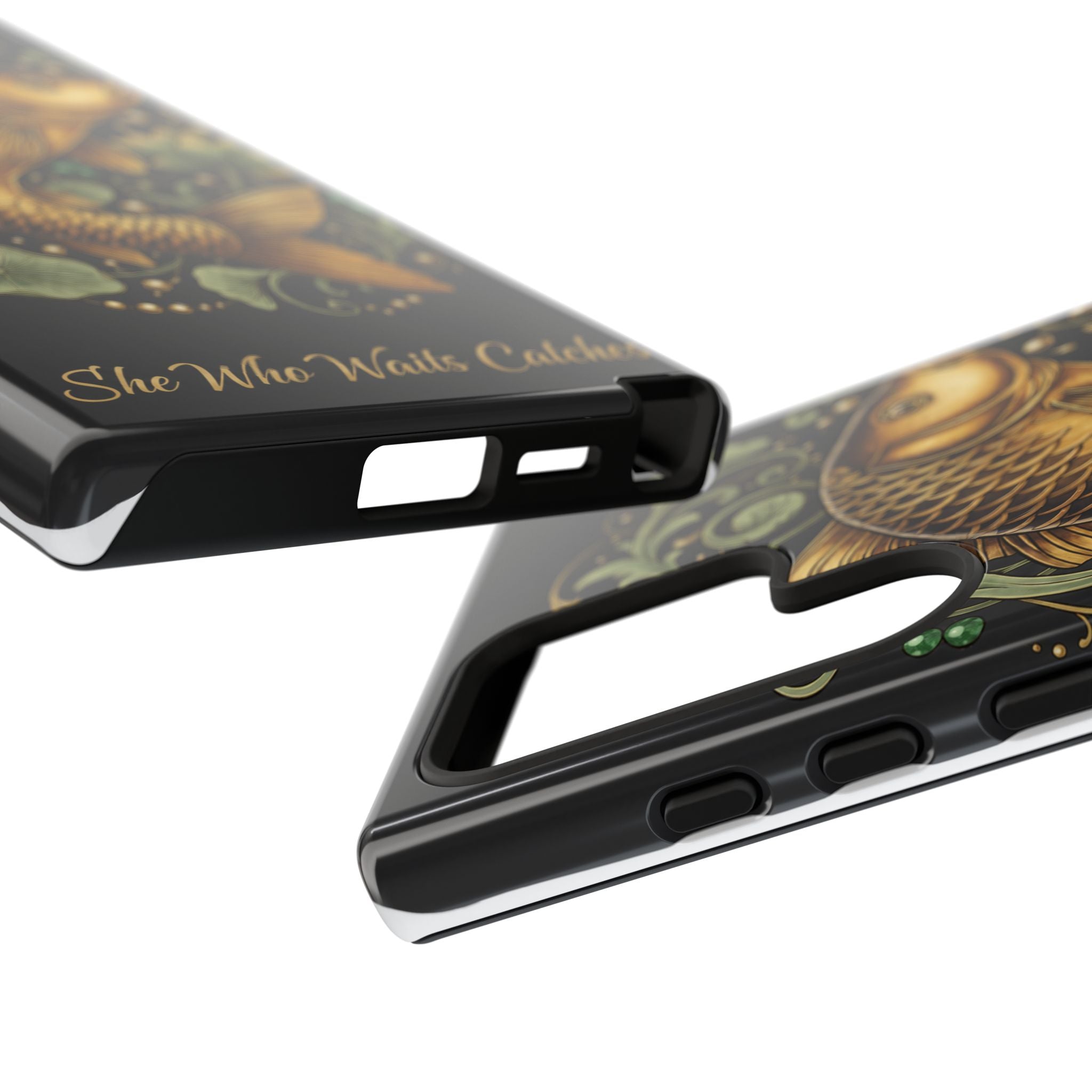 Phone Case — Carp Fish 'She Who Waits Catches' Protective Hard Cover
