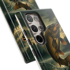 Phone Case - "Bankside Since Birth" Fishing Design (Carp Jumping, Angler Gift)