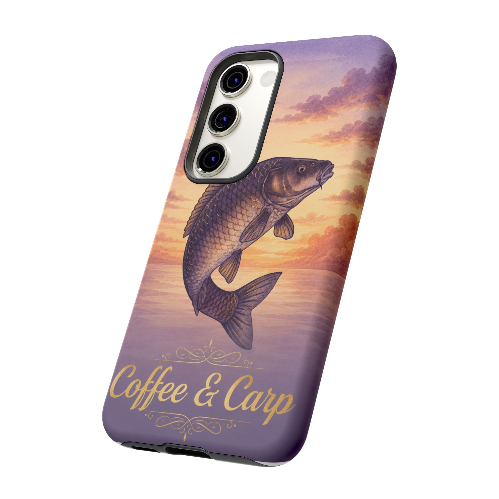 Phone Case — Coffee & Carp Sunrise Fishing Design