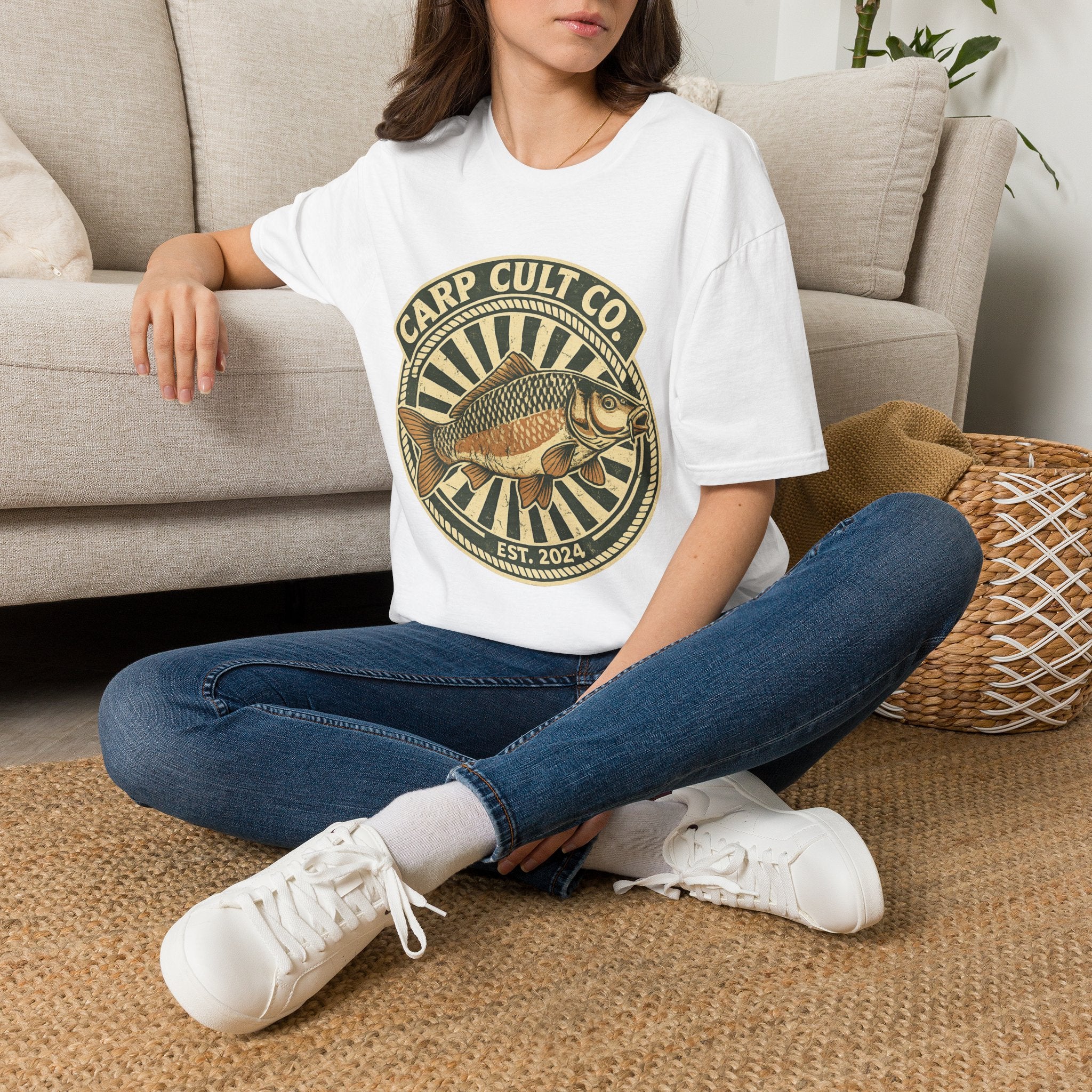 Carp Cult Co.Est 24 Graphic T-Shirt — Vintage Fishing Club Tee