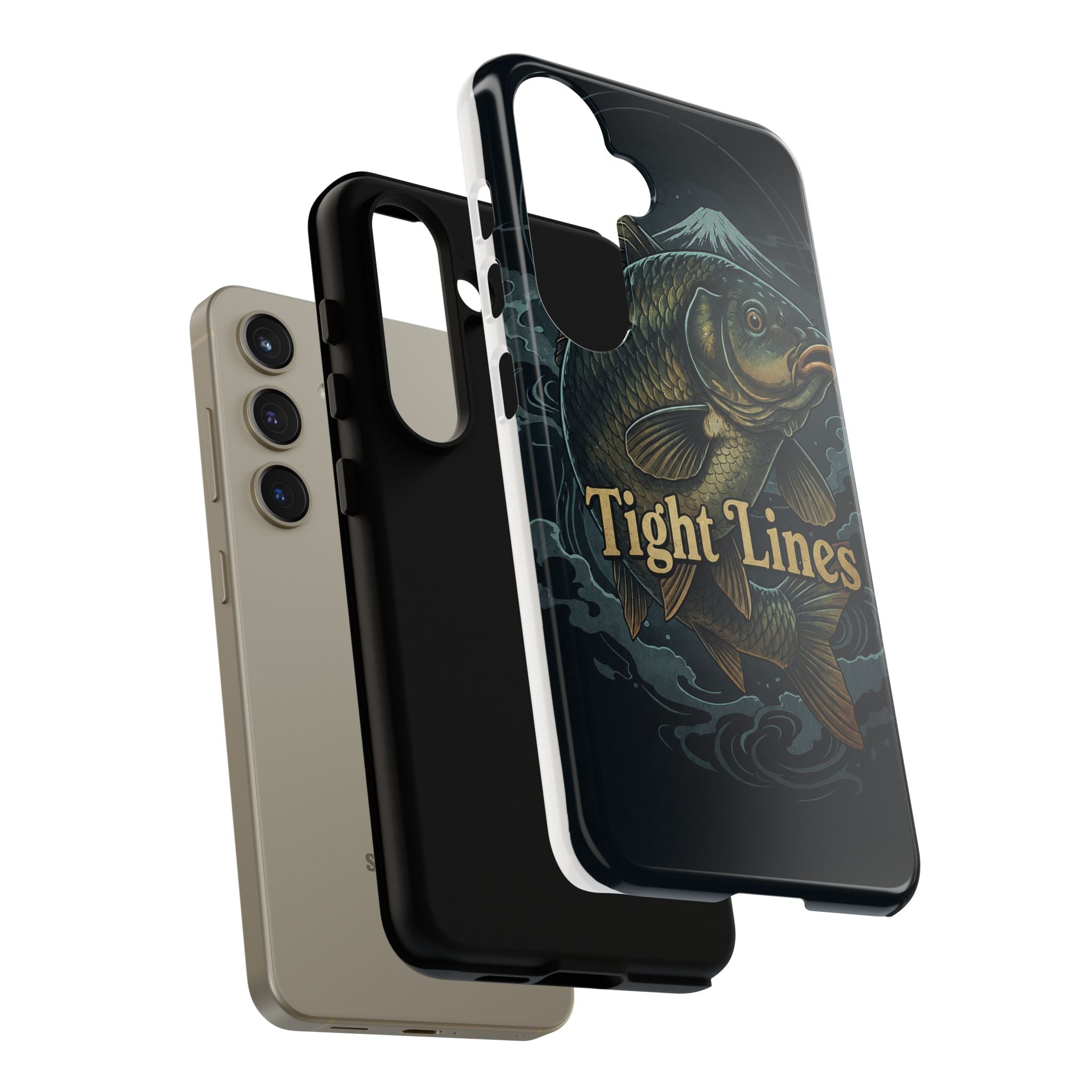 Phone Case — 'Tight Lines' Fishing Carp Design