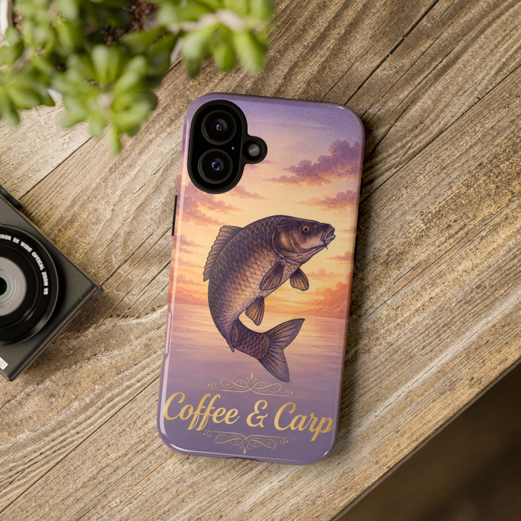 Phone Case — Coffee & Carp Sunrise Fishing Design