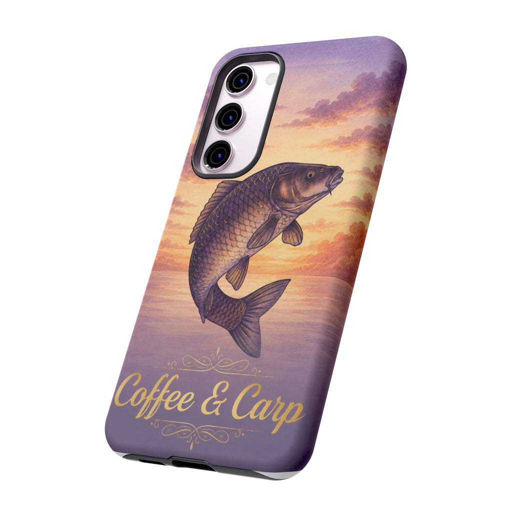 Phone Case — Coffee & Carp Sunrise Fishing Design