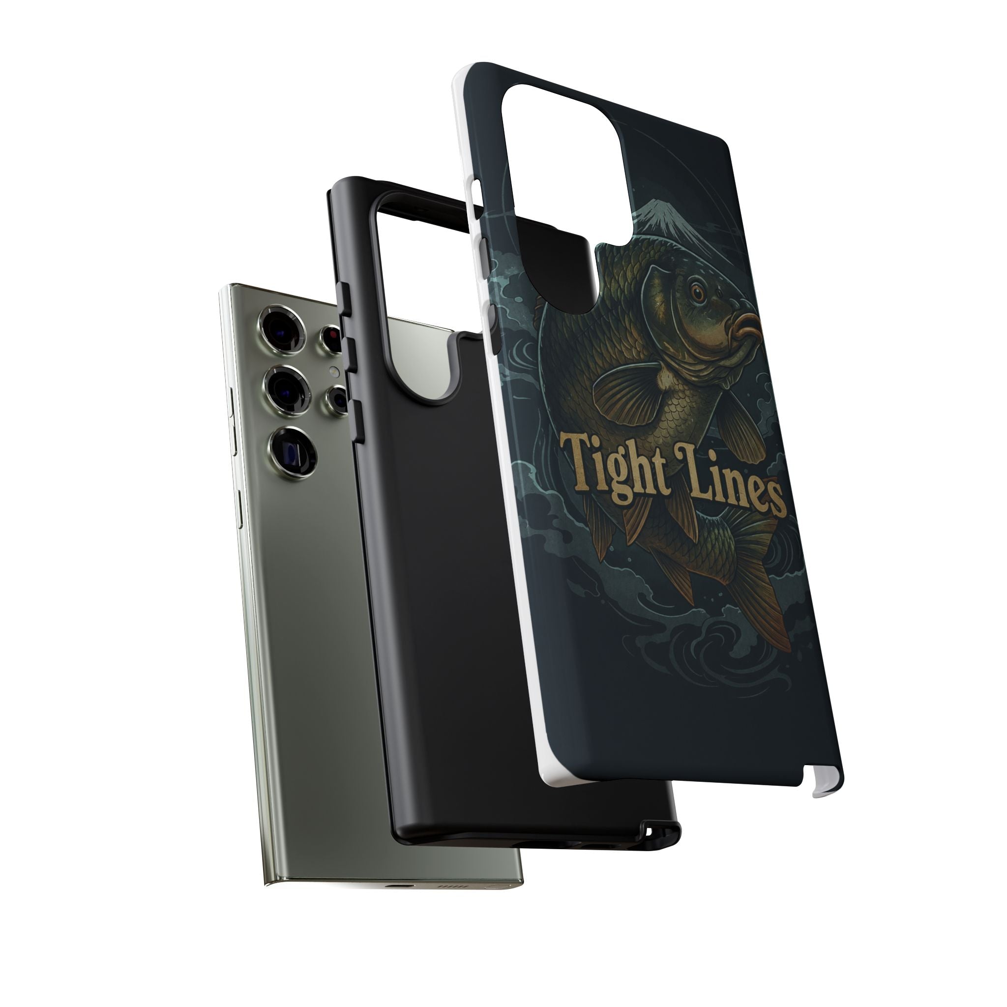 Phone Case — 'Tight Lines' Fishing Carp Design