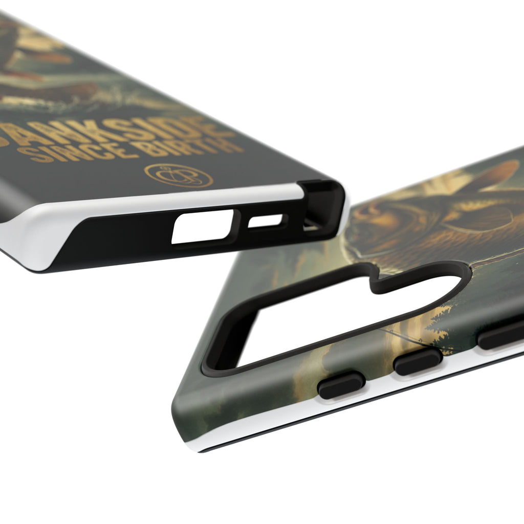 Phone Case - "Bankside Since Birth" Fishing Design (Carp Jumping, Angler Gift)