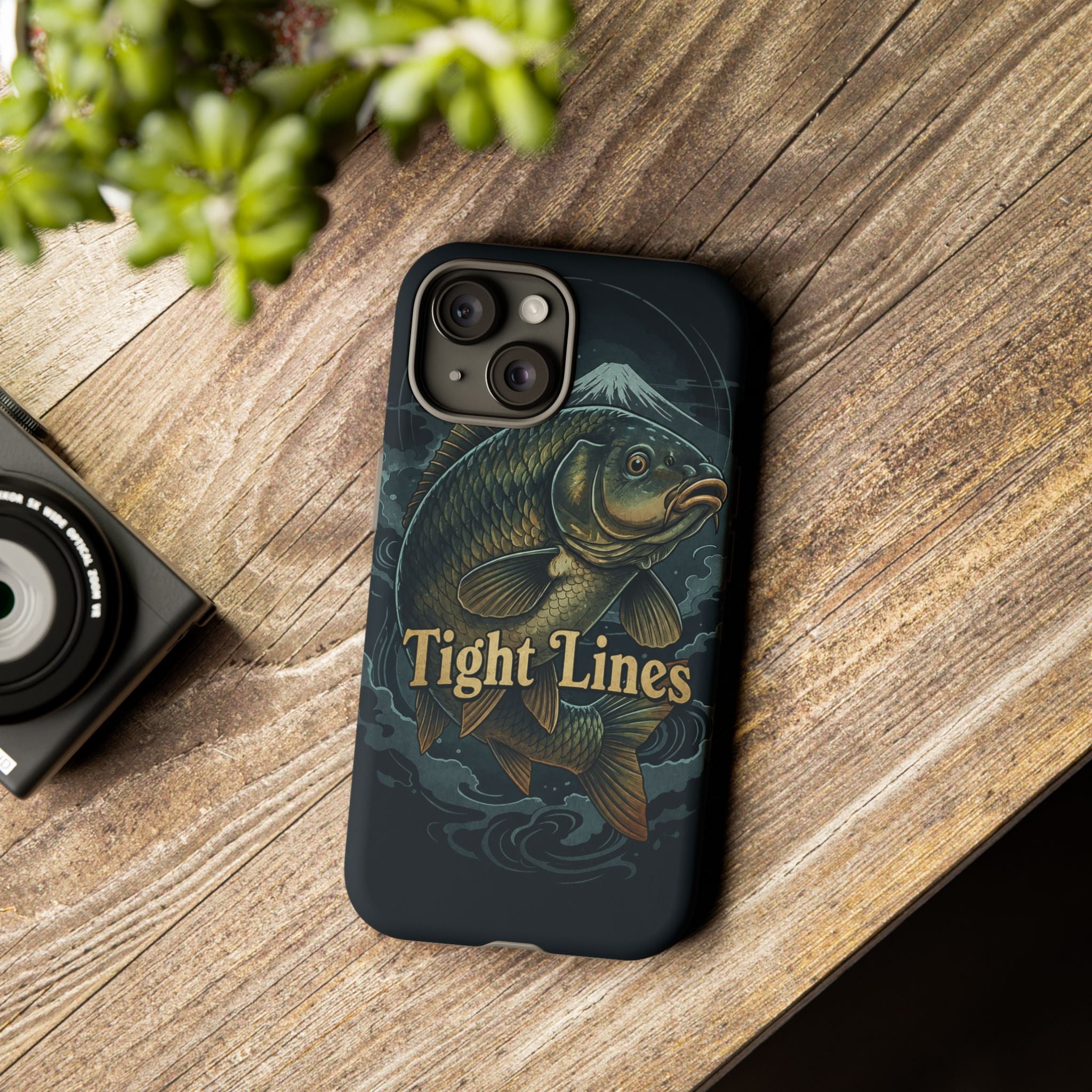 Phone Case — 'Tight Lines' Fishing Carp Design