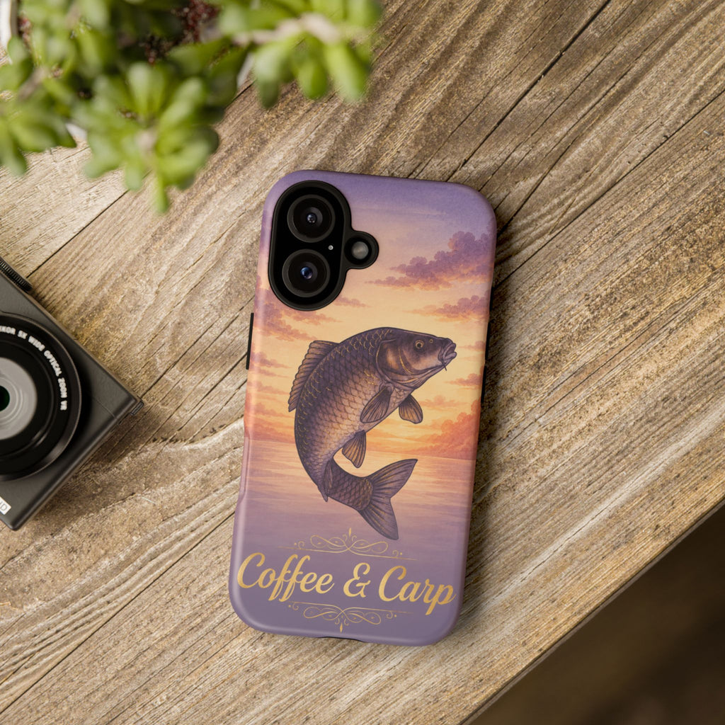 Phone Case — Coffee & Carp Sunrise Fishing Design
