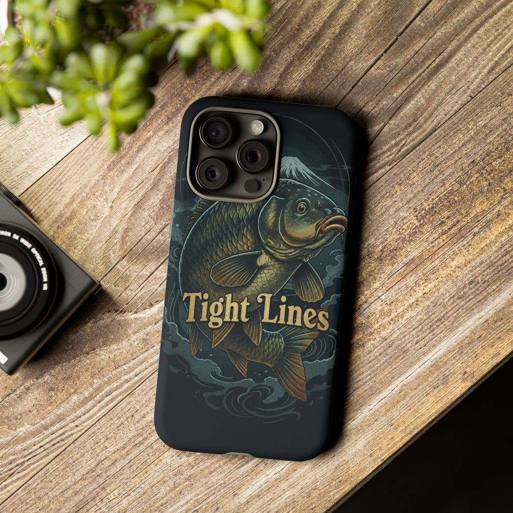 Phone Case — 'Tight Lines' Fishing Carp Design