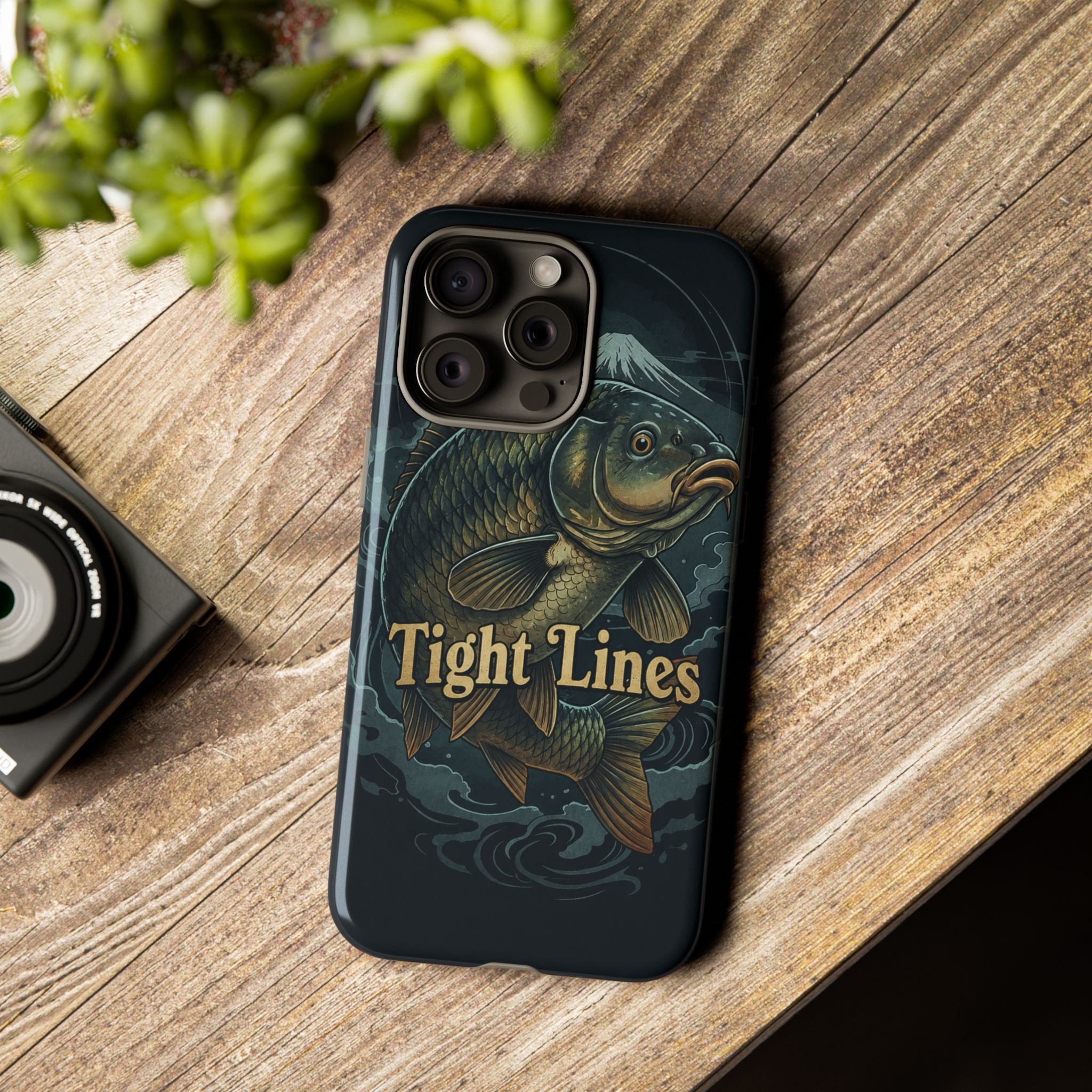 Phone Case — 'Tight Lines' Fishing Carp Design