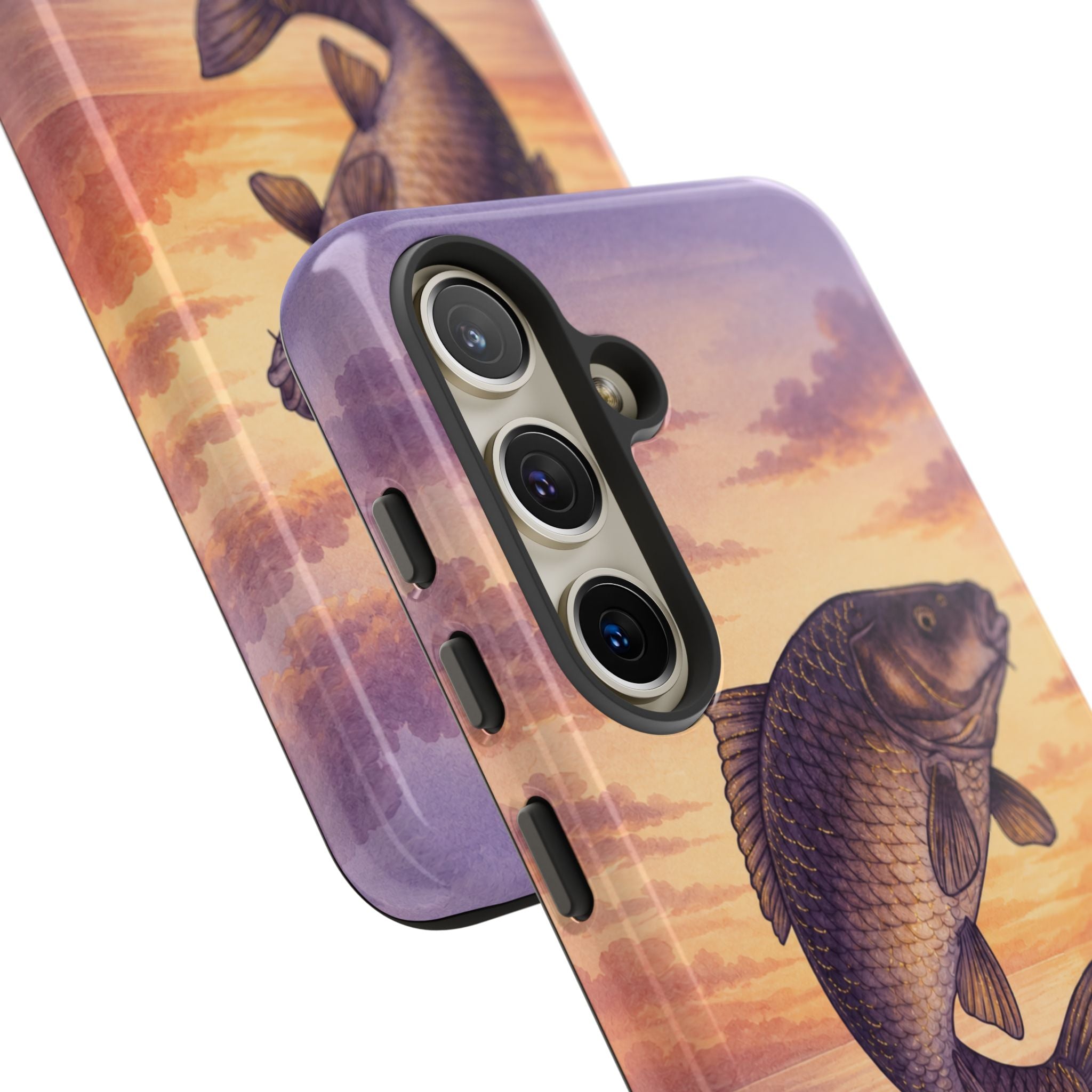 Phone Case — Coffee & Carp Sunrise Fishing Design