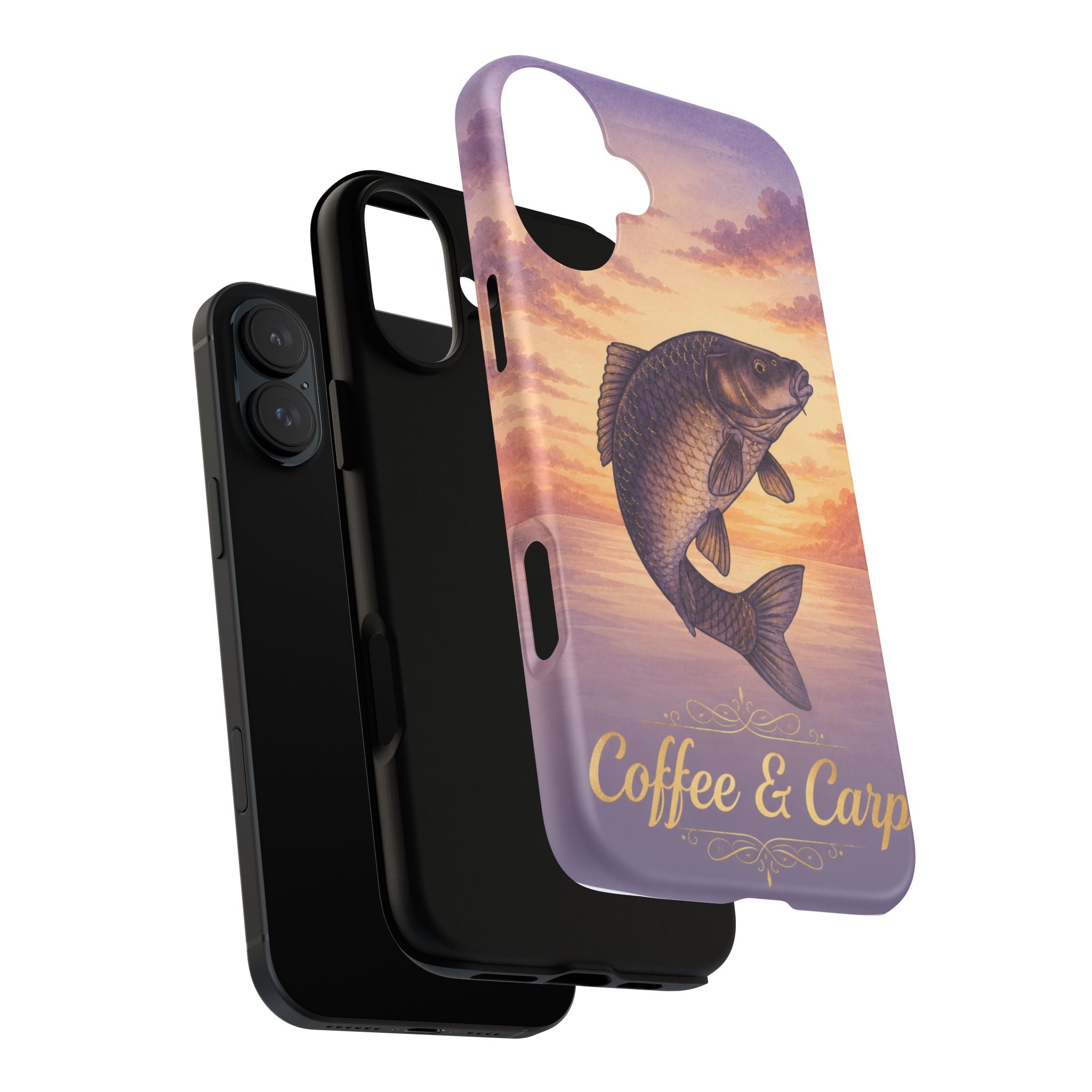 Phone Case — Coffee & Carp Sunrise Fishing Design