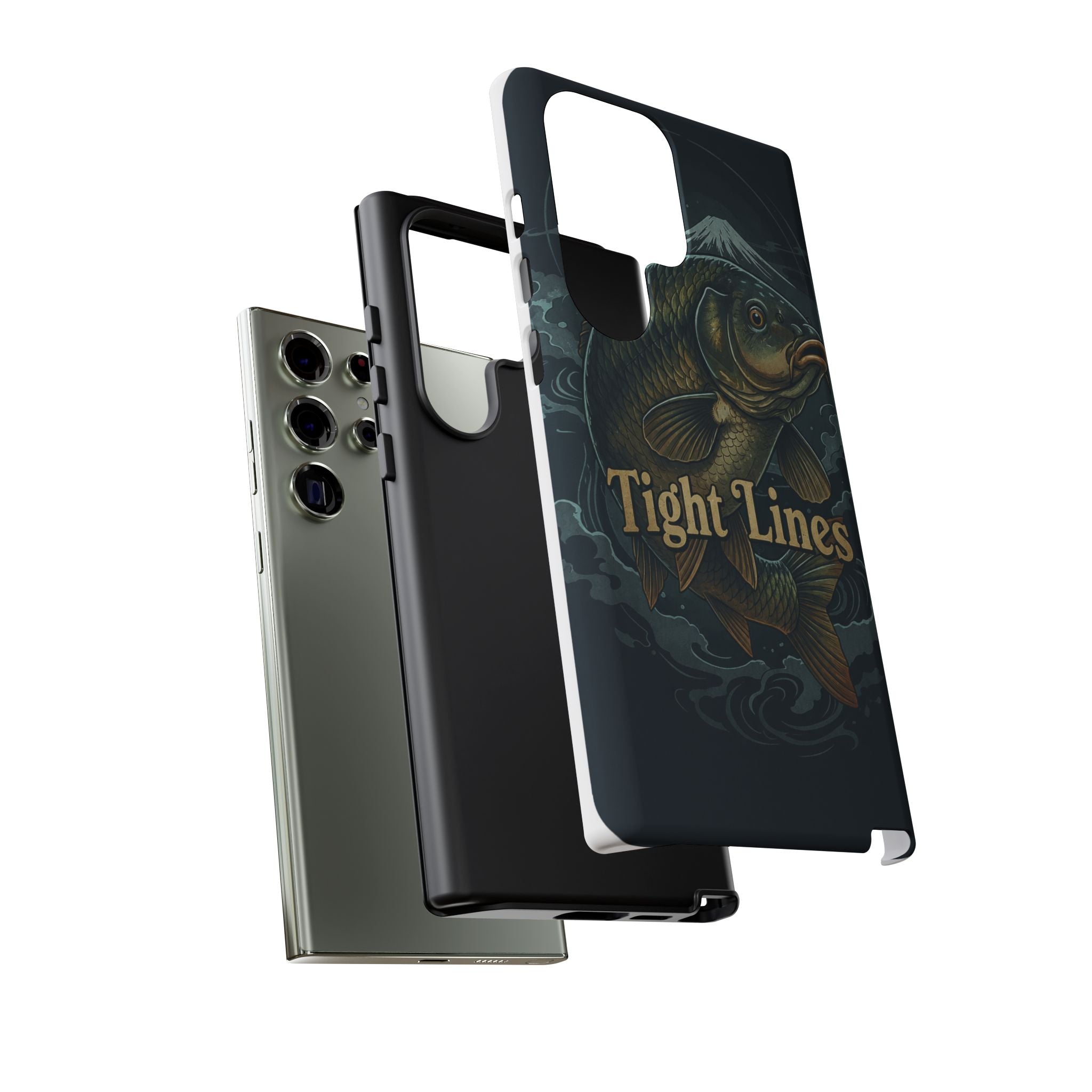 Phone Case — 'Tight Lines' Fishing Carp Design