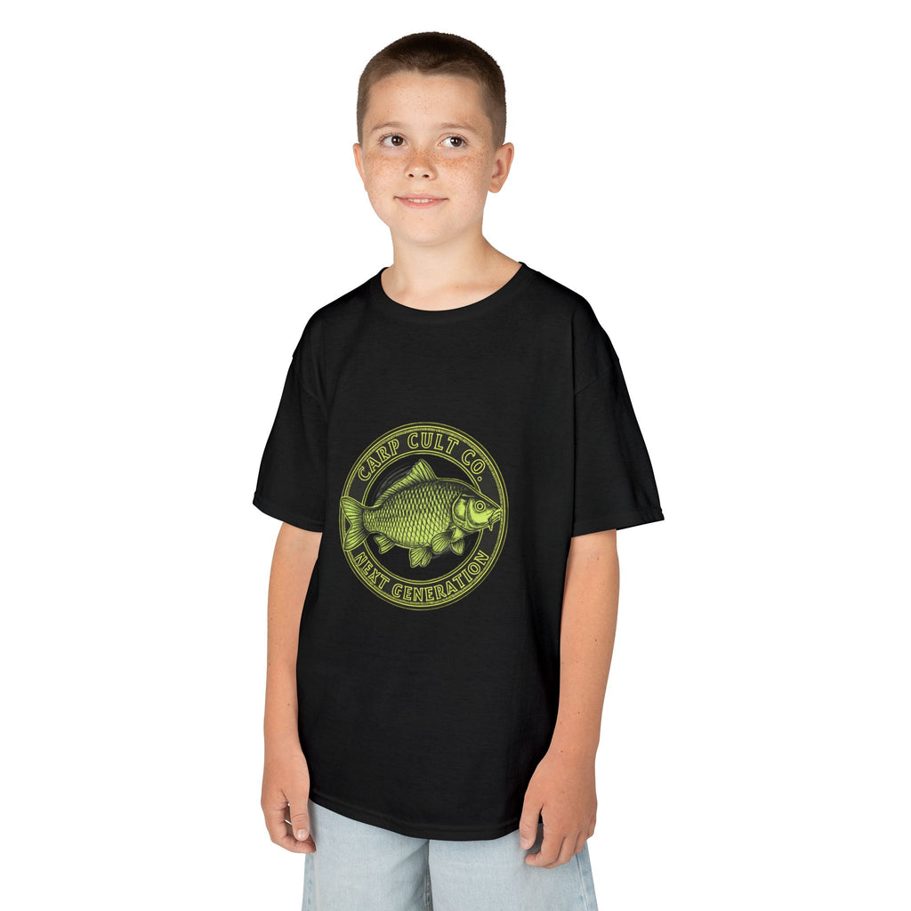 Kids Fishing T‑Shirt — 'Next Generation' Carp Logo Tee